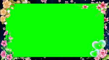 2025绿屏素材-鲜花边框-3-25