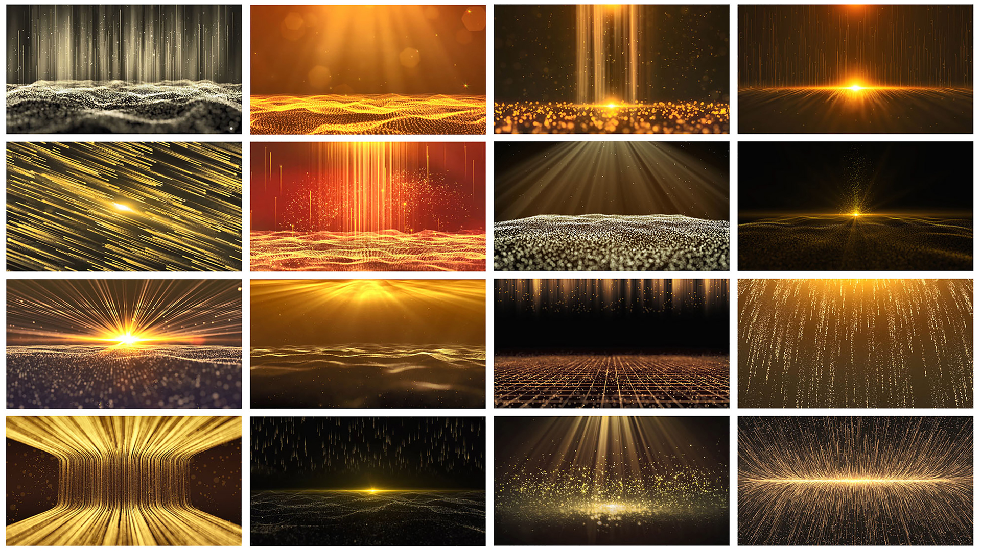 40款华丽的金色粒子视频素材