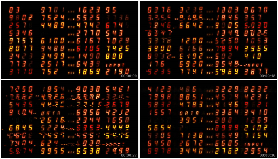 仪器故障显示数字乱码的视频素材
