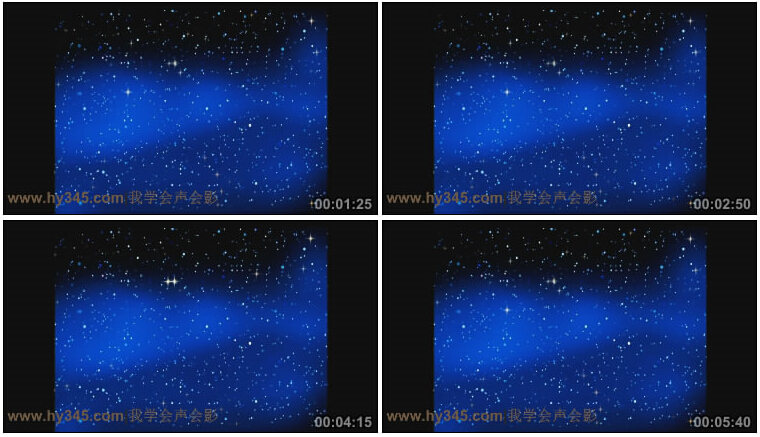 浪漫的蓝色星空婚礼流星雨视频素材