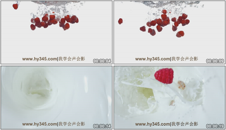 水滴落入水中延时实拍素材系列-3