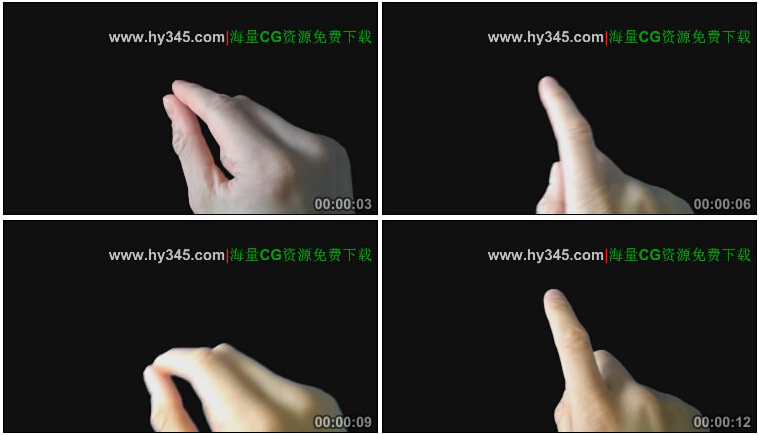 带透明通道的实拍手指划动视频素材