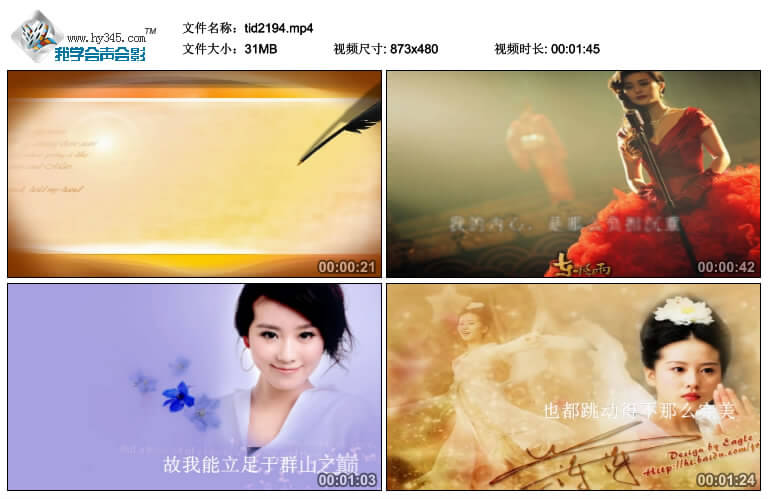 会声会影枫叶飘零模板