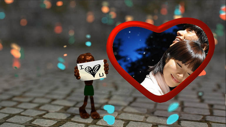 【已失效】可爱浪漫七夕情人节表白爱心相框模板（含男女两款）