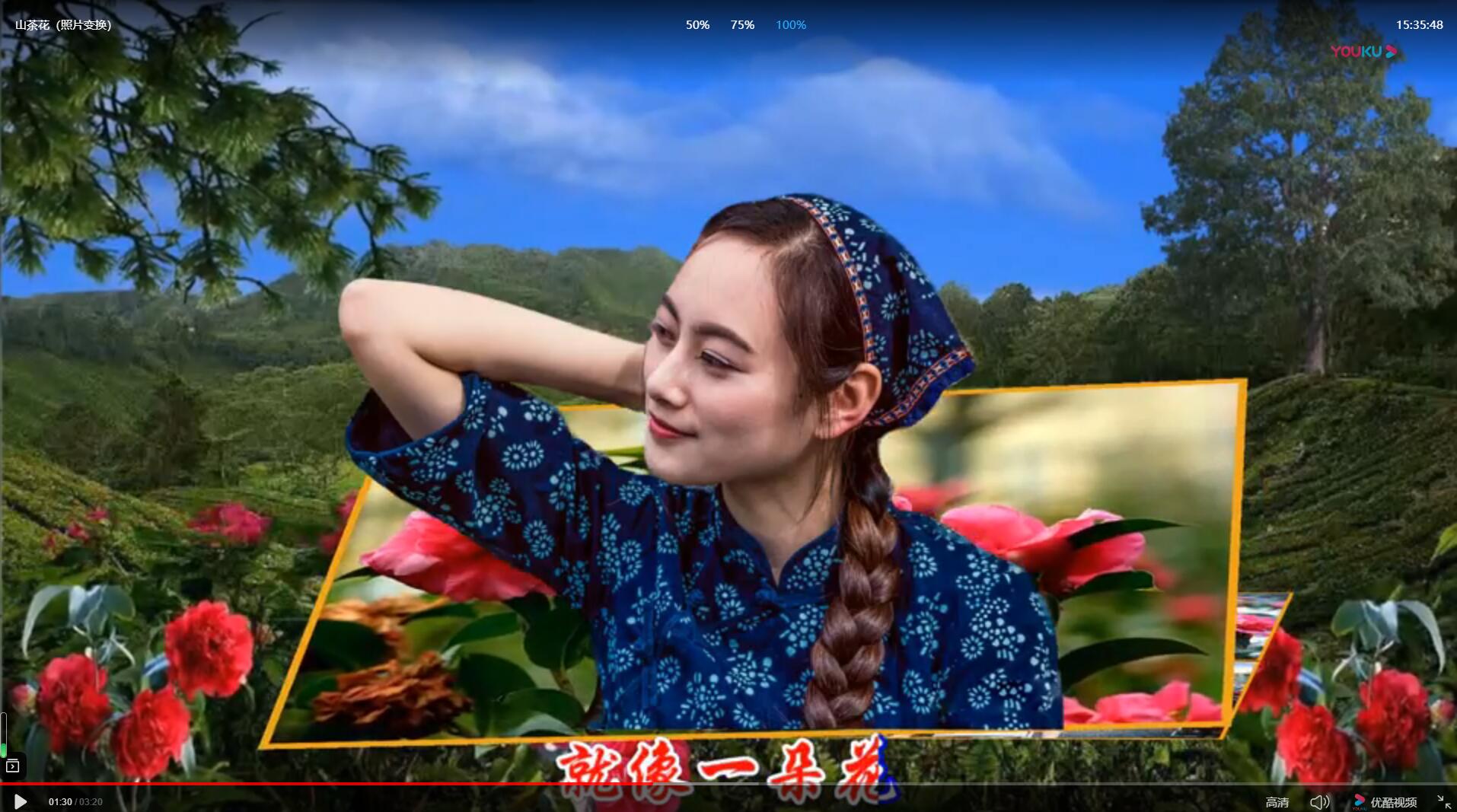 山茶花（照片变换展示效果）