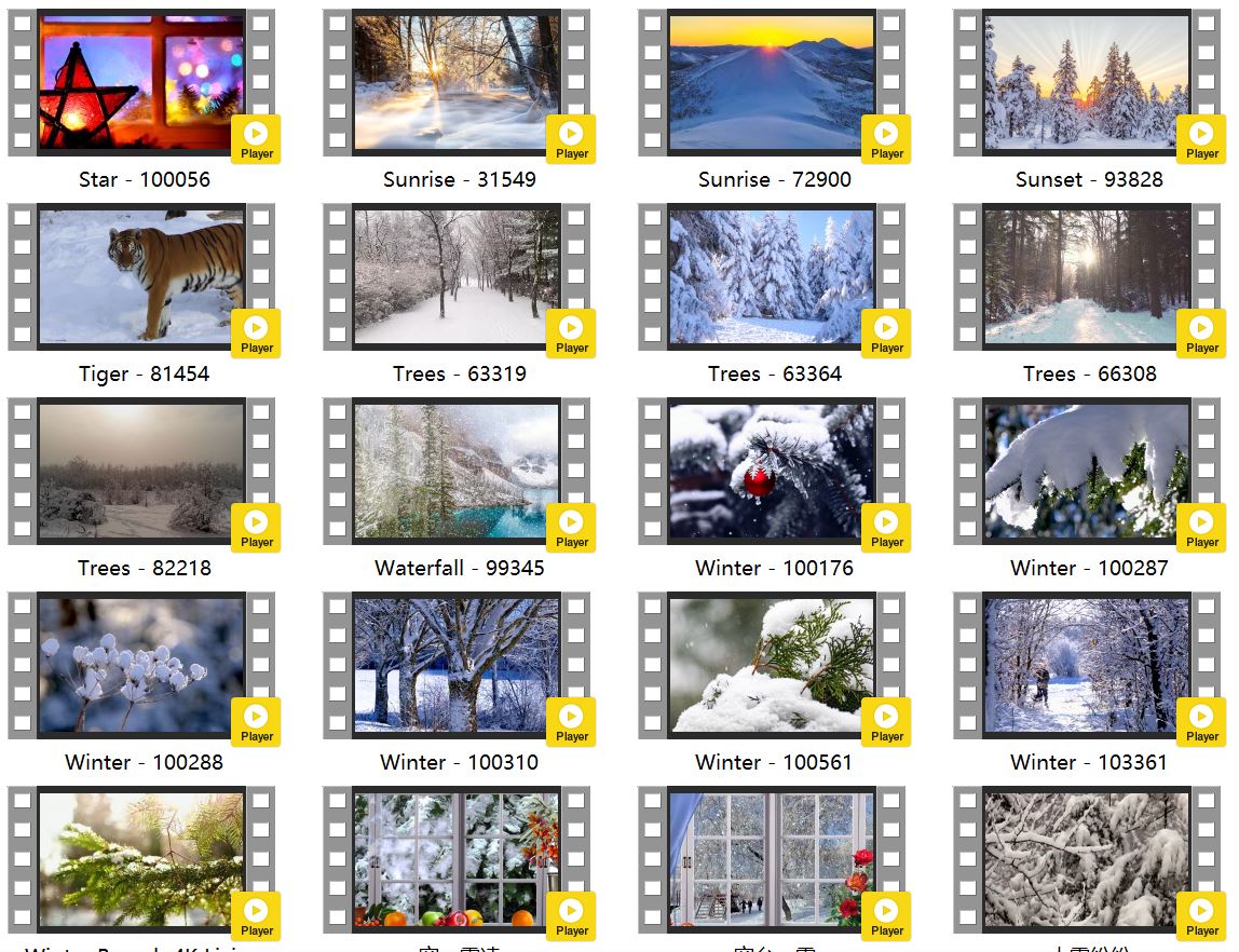 实拍素材—冬天、雪凌（110款）
