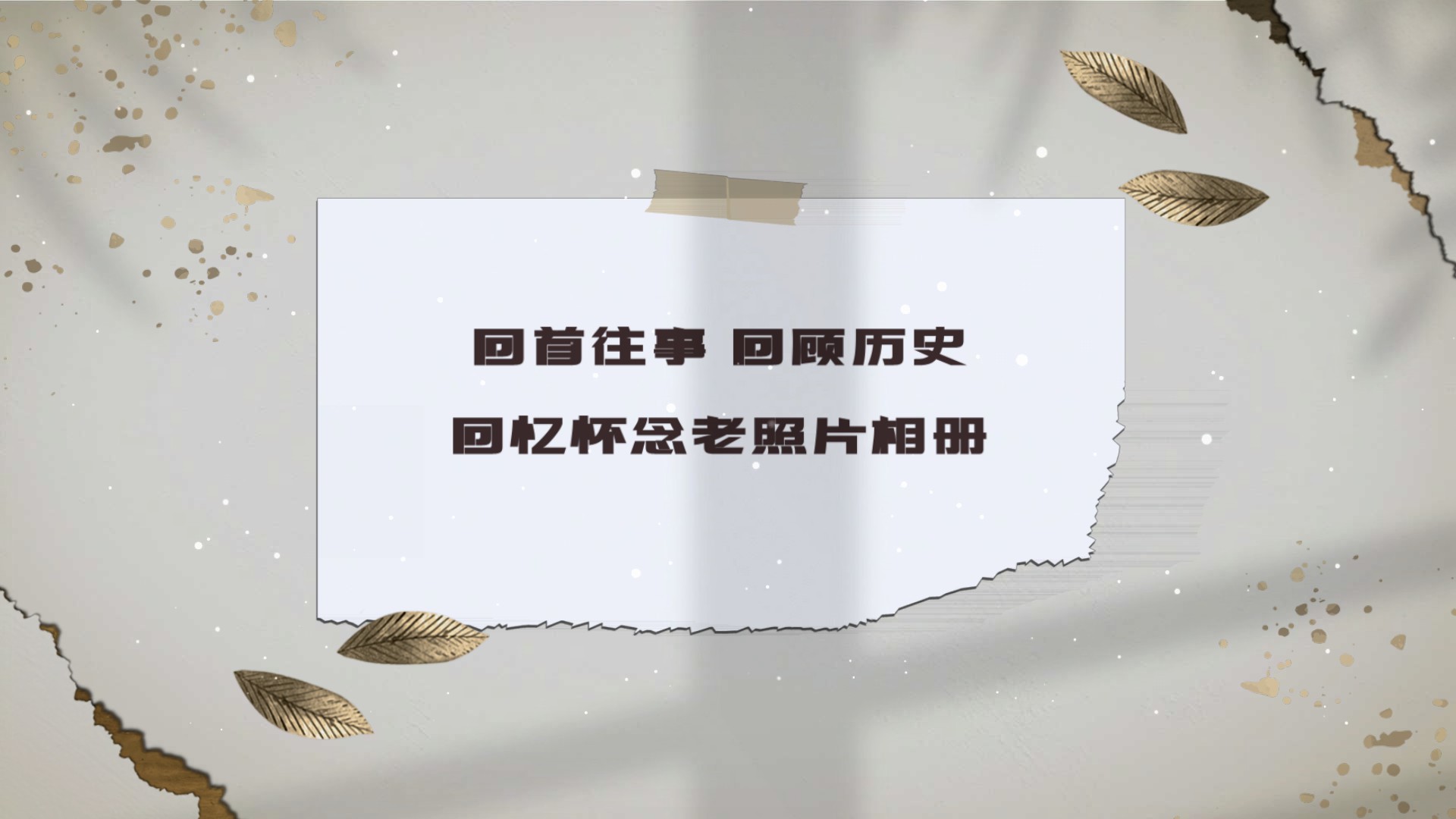 会声会影模板【回看老照片】