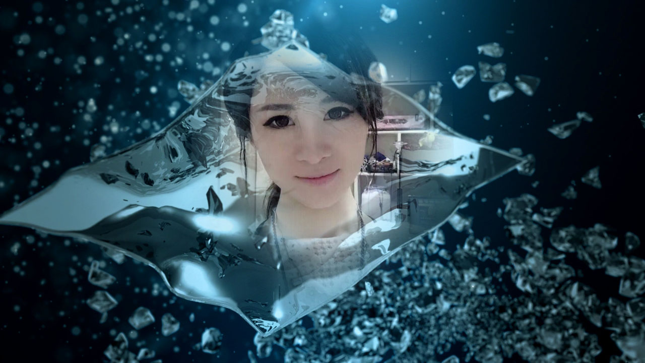 X2018 酷炫经典高端时尚红蓝水晶美女写真展示