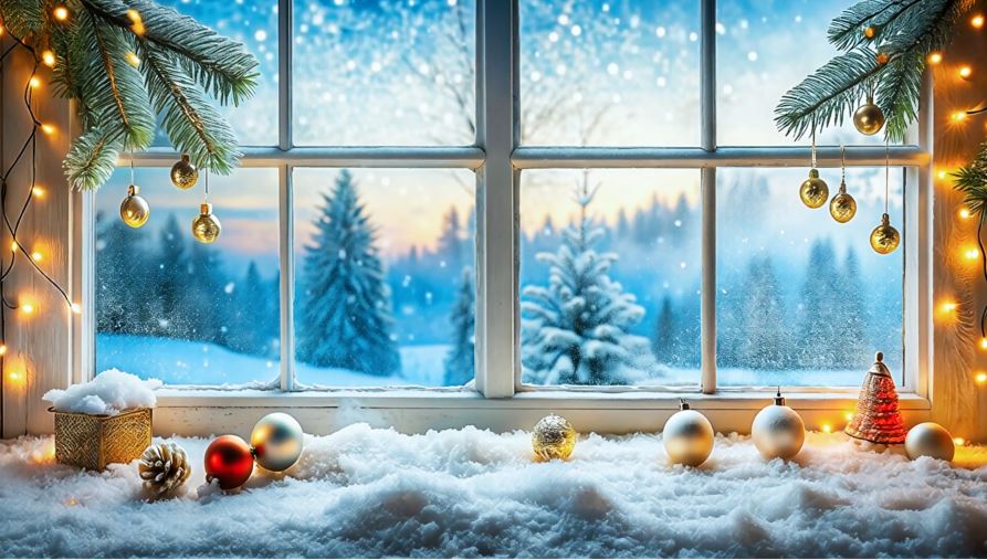 下雪绿屏及雪景制作-66款