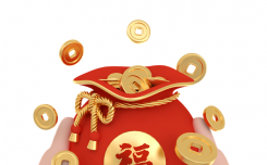 新年福袋钱袋PNG素材