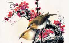 梅花丛中的小鸟