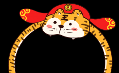 2022虎年新年头像边框png透明背景素材